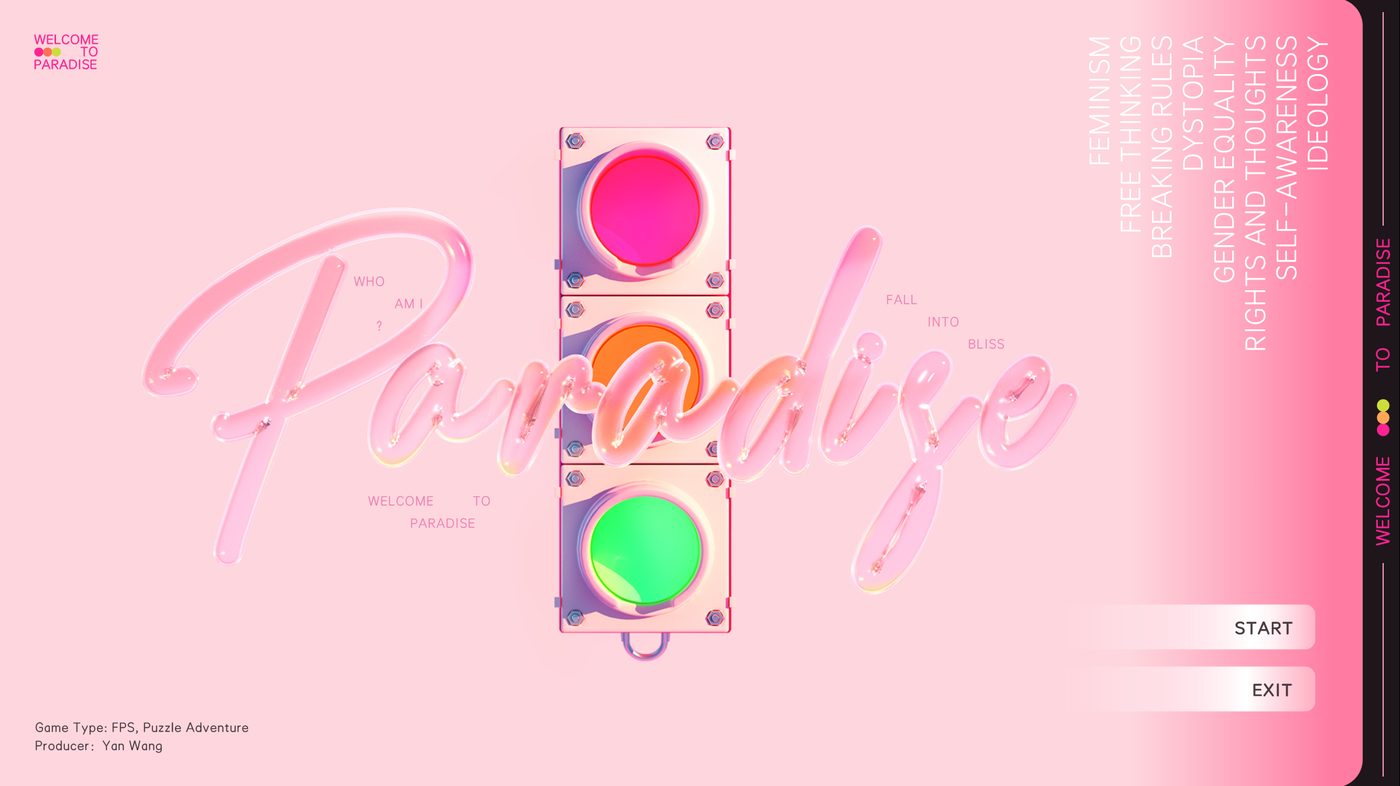 Paradise 标题界面设计